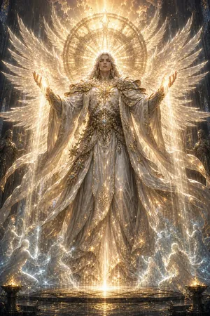 Seraphic Dawn Hierophant card artwork from the current build